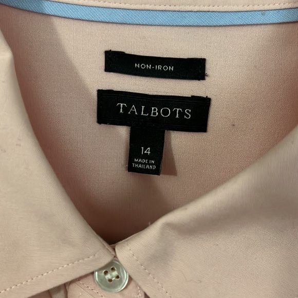 Talbots Size 14 Light Pink Button Down Shirt - Picture 3 of 5
